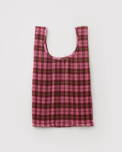 Baggu | Pleated | Azalea Pink Tartan