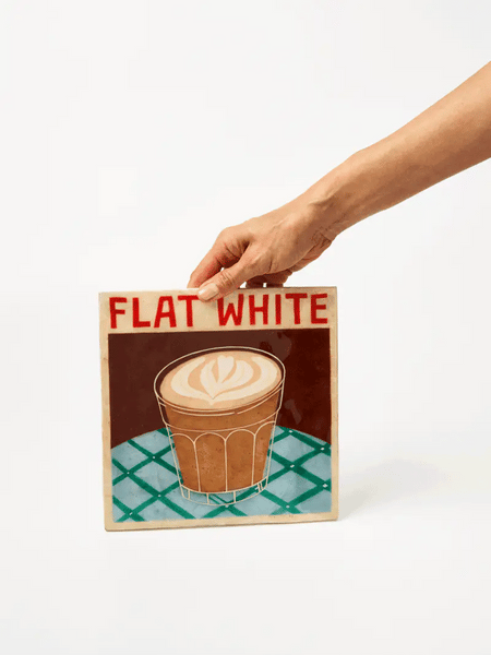 BARISTA WALL ART FLAT WHITE  | Jones & Co