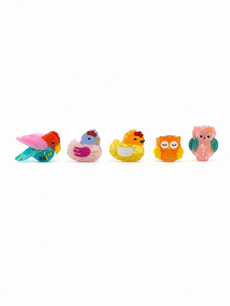 Set of 5 Mini Birds Hair Clip  | Tiger Tree