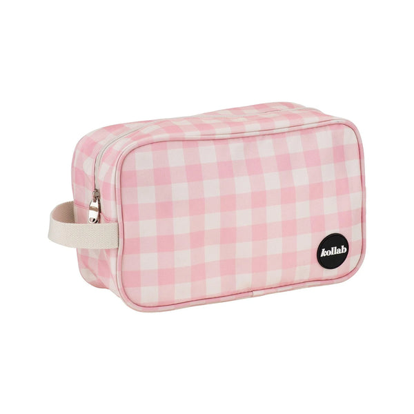 KOLLAB Travel Bag | Candy Pink Check