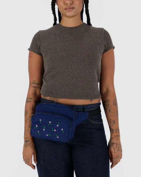 Baggu | Fanny Pack | Embroidered Wildflower