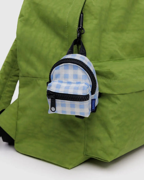 Baggu | Backpack Charm | Light Blue Gingham