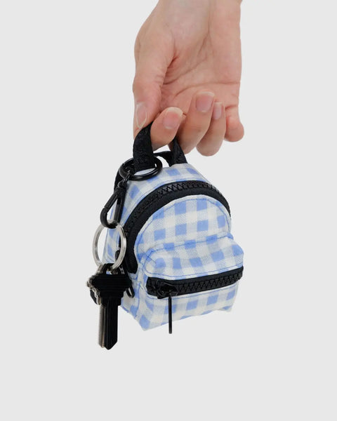 Baggu | Backpack Charm | Light Blue Gingham