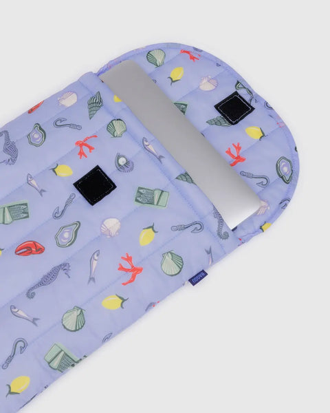 Baggu | Puffy Laptop Sleeve 16" | Sea Charms