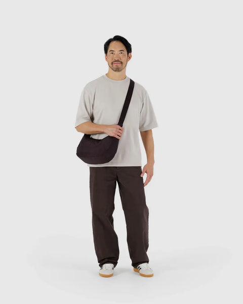 Baggu | Medium Nylon Crescent Bag | Chocolate Plum