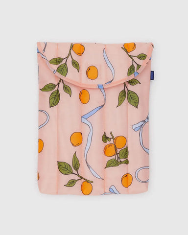 Baggu | Puffy Laptop Sleeve 13"/14" | Apricots & Ribbons