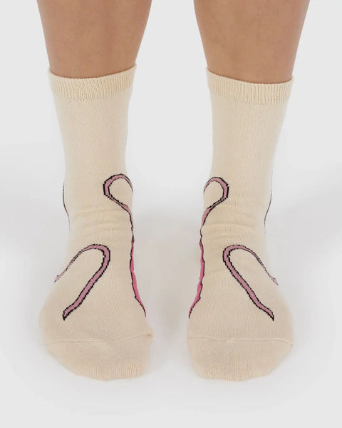 Baggu | Crew Socks | Pink Bow