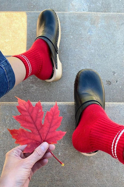Boyfriend Socks - Red | Le Bon Shoppe