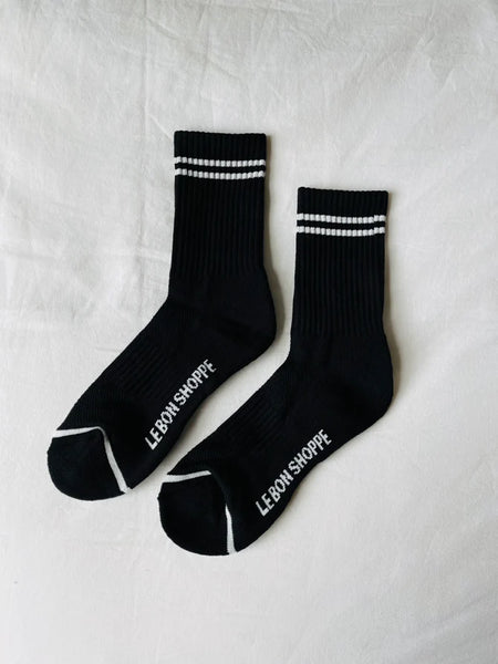 Boyfriend Socks - NOIR | Le Bon Shoppe