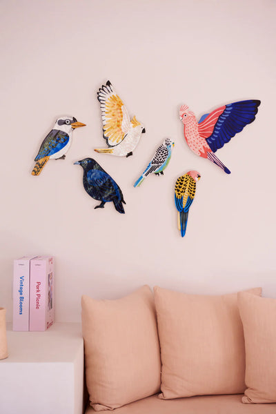 AERIAL YELLOW ROSELLA WALL ART | Jones and Co.