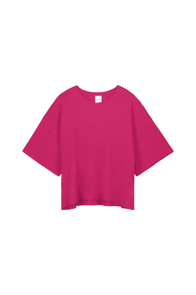 Light Boxy Tee - Magenta | Kowtow