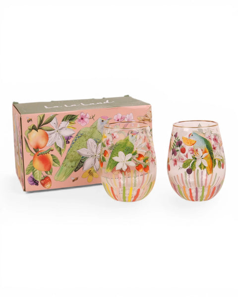 Glass Tumbler Large (Set of 2 glasses) Bountiful Harvest | La la land
