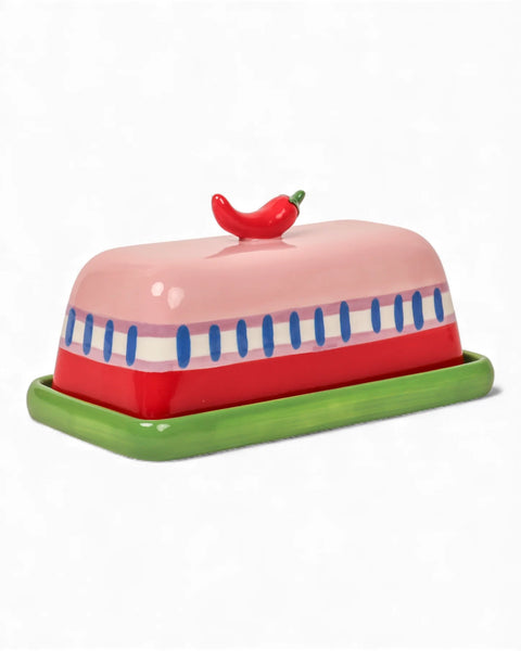 Seaview Stoneware Hot Chilli Butter Dish | La La Land