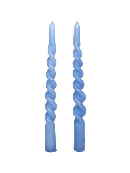 Spiral Taper Candle Cerulean Blue | La La Land