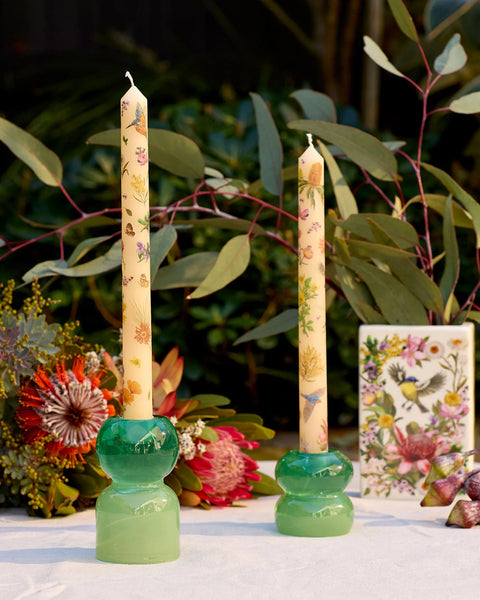 Tapered Candle Set Botanical Blooms | La La Land
