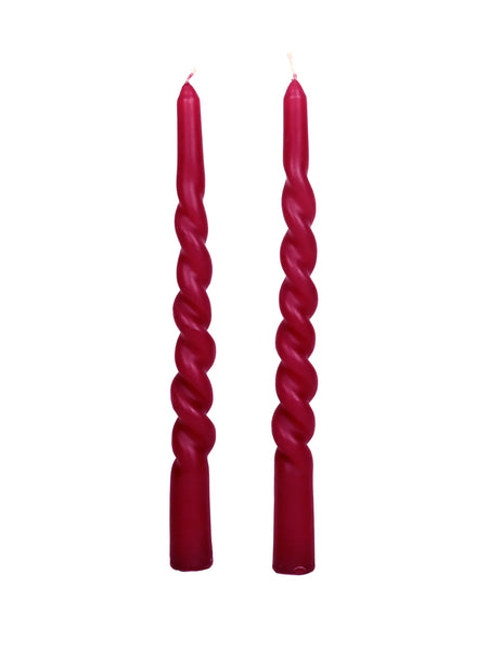 Spiral Taper Candle Merlot Red | La La Land
