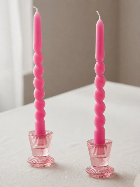 Spiral Taper Candle Pink Clouds | La La Land