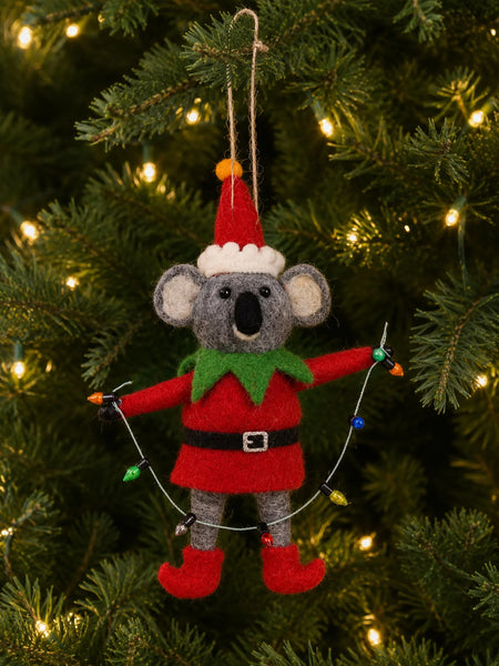 Felt Ornament Elf Koala | La La Land