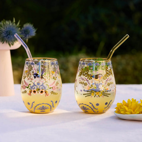 Glass Tumbler Large Enchanted Garden (Set of 2 glasses) | La la land