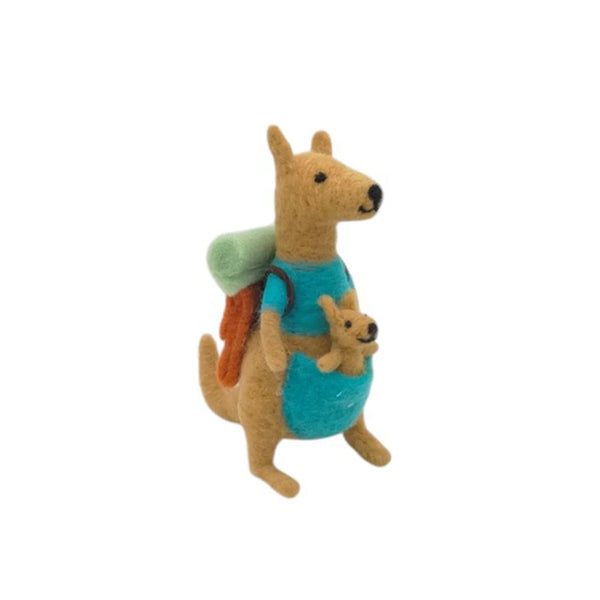 Felt Ornament Kangaroo With Baby | La La Land