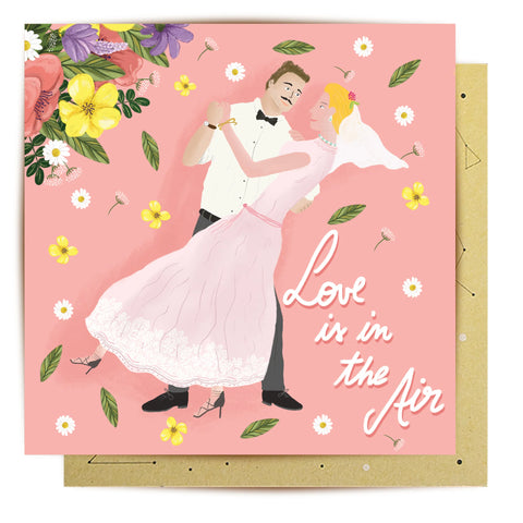 Greeting Card Wedding Love In The Air | La La Land