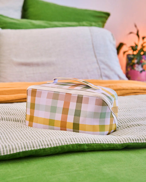 Cosmetic bag Golden Hour Checked | La La Land