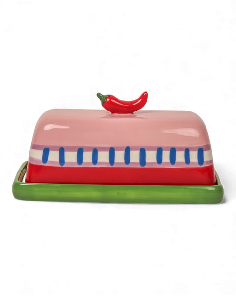 Seaview Stoneware Hot Chilli Butter Dish | La La Land