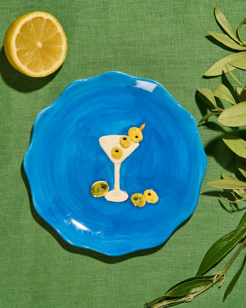 Seaview Stoneware Cocktail Plate | La La Land
