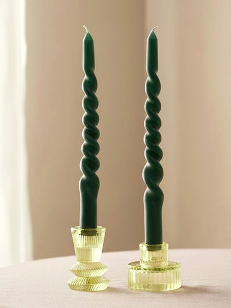 Spiral Taper Candle Foliage Green | La La Land