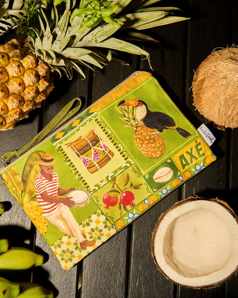 Clutch Purse Brazilian Summer Grid | La La Land