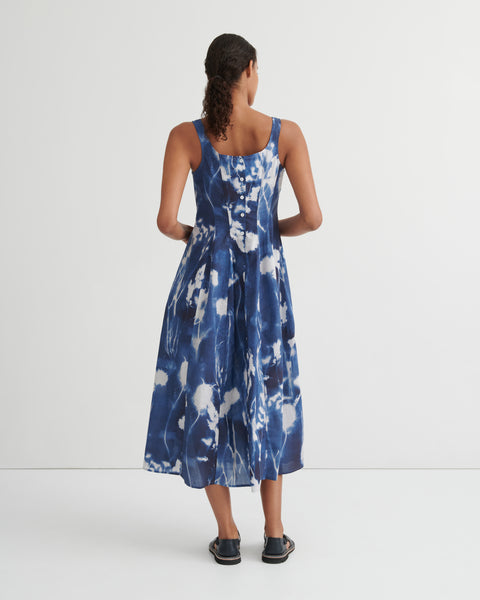 MIDNIGHT DRESS - Cyanotype Floral | Kowtow