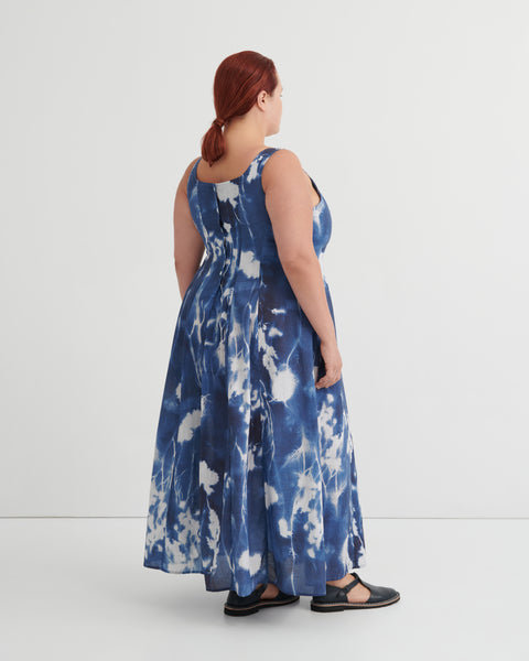 MIDNIGHT DRESS - Cyanotype Floral | Kowtow