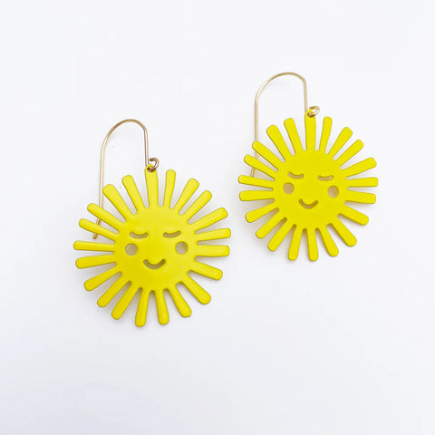 Mini Yellow Sun earrings | Denzandco