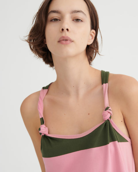 MOTTO DRESS - Begonia Stripe | Kowtow