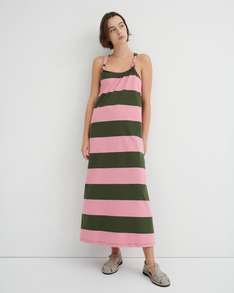 MOTTO DRESS - Begonia Stripe | Kowtow