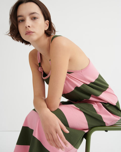 MOTTO DRESS - Begonia Stripe | Kowtow
