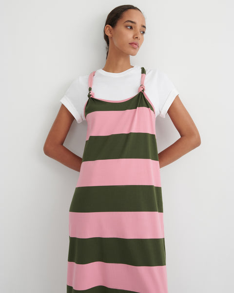 MOTTO DRESS - Begonia Stripe | Kowtow