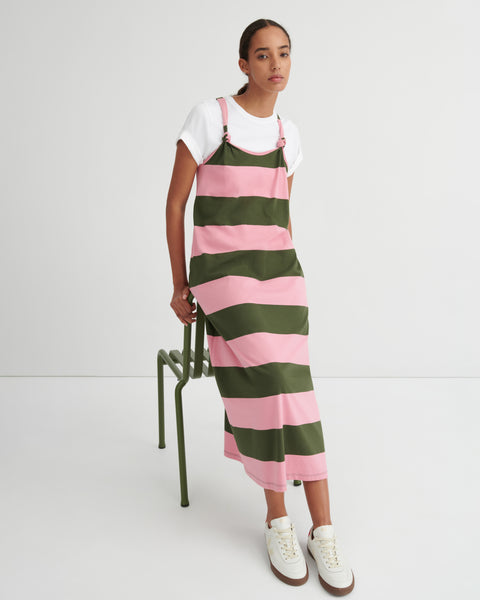 MOTTO DRESS - Begonia Stripe | Kowtow