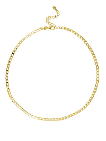 Gold Curb Link Necklace | Tiger Tree