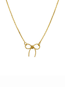 Gold Petite Florence Bow Necklace | Tiger Tree