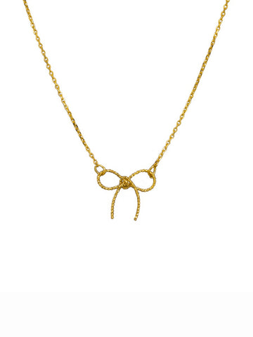 Gold Petite Florence Bow Necklace | Tiger Tree