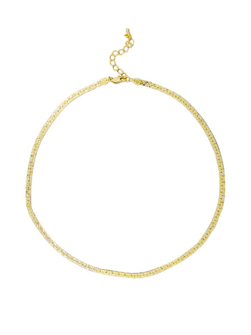 Gold Crinkle Chain Necklace | Tiger Tree