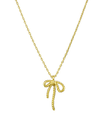 Gold Rope Bow Necklace | Tiger Tree