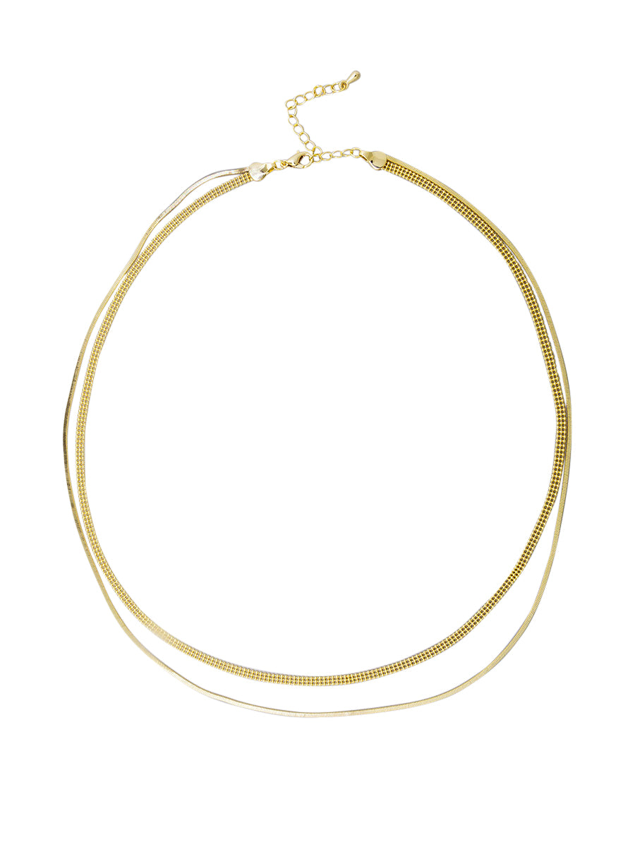 Gold Grace Double Chain Necklace | Tiger Tree
