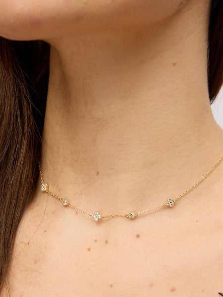 Gold Crystal Felice Chain Necklace | Tiger Tree