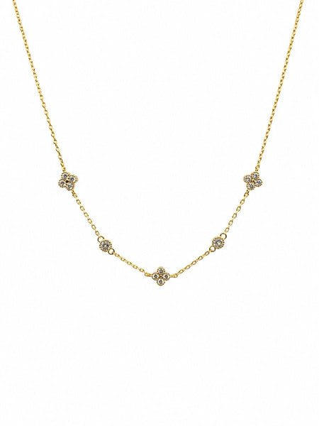 Gold Crystal Felice Chain Necklace | Tiger Tree