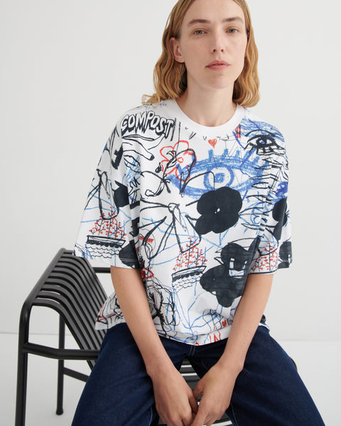 OVERSIZED BOXY TEE - Anniversary Print | Kowtow