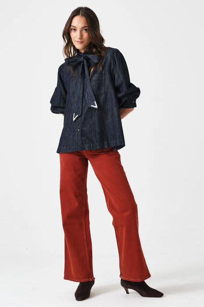 Poet Blouse - Pacific Blue | Seventy + Mochi