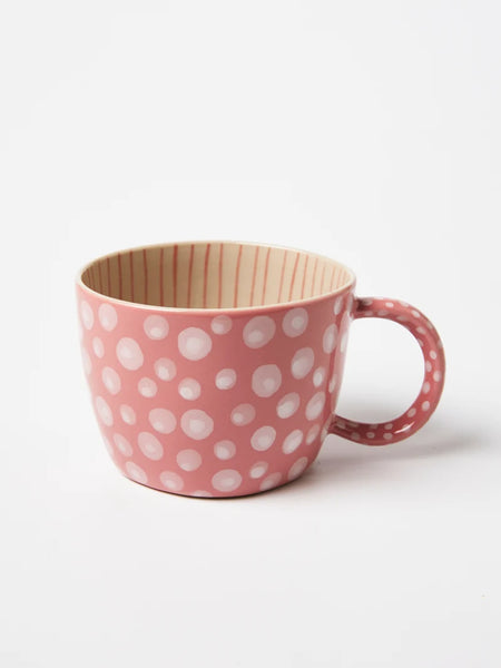 CHINO MUG PINK DOT  | Jones & Co