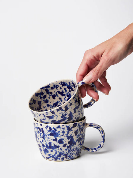 SPLATTER CHINO MUG BLUE | Jones and Co .